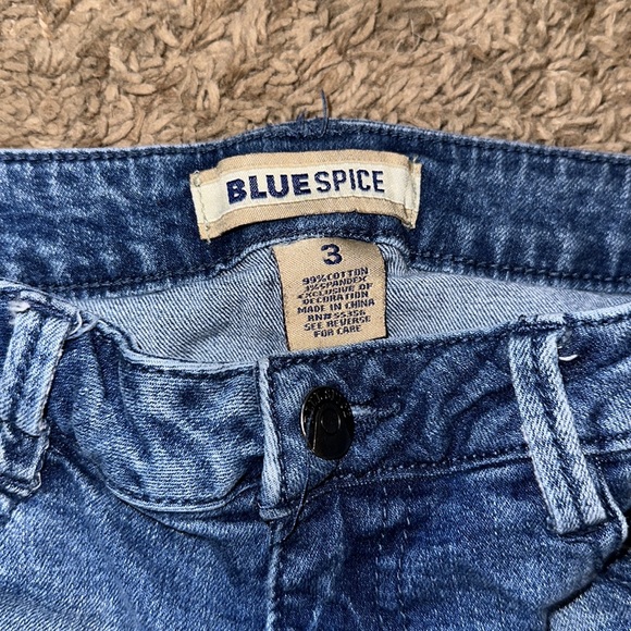 Blue spice distressed patched jeggings - Picture 6 of 9